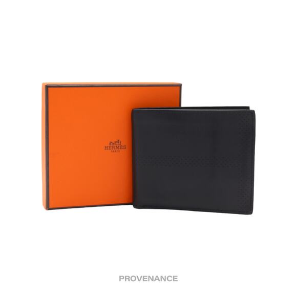 🔴 Hermès 8CC Bifold Wallet - Black Perforated H - Picture 1 of 9